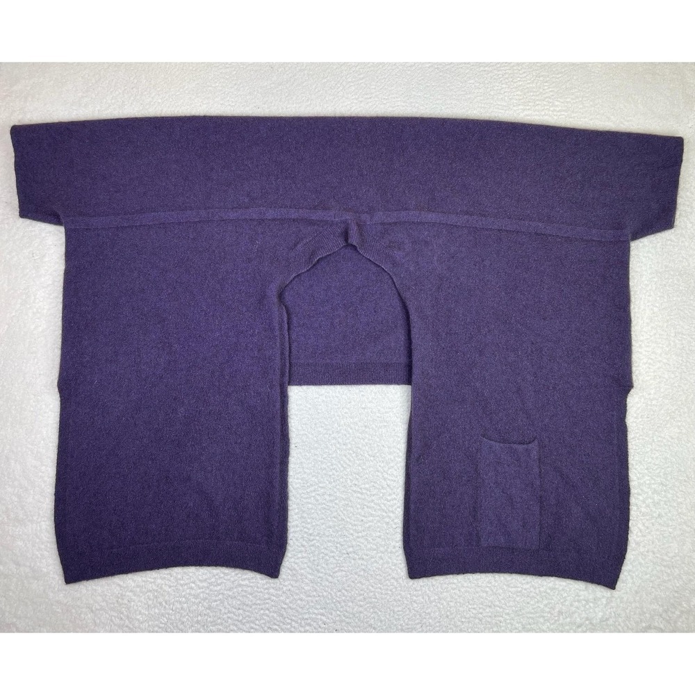 Untouched World Sweater Womens Small Purple Merino Possum Silk Cape New Zealand
